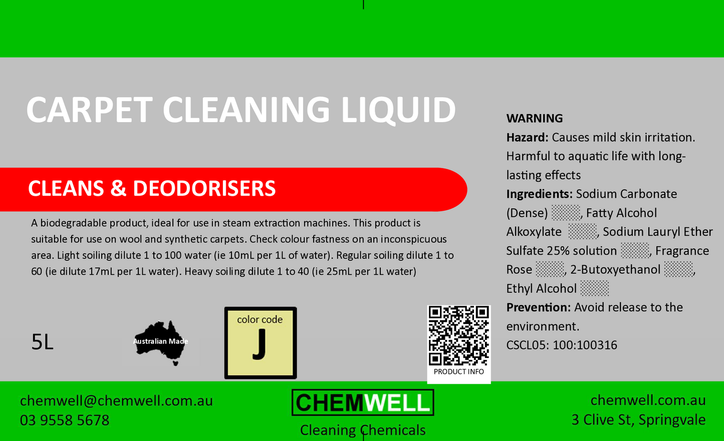 Carpet Cleaning Liquid