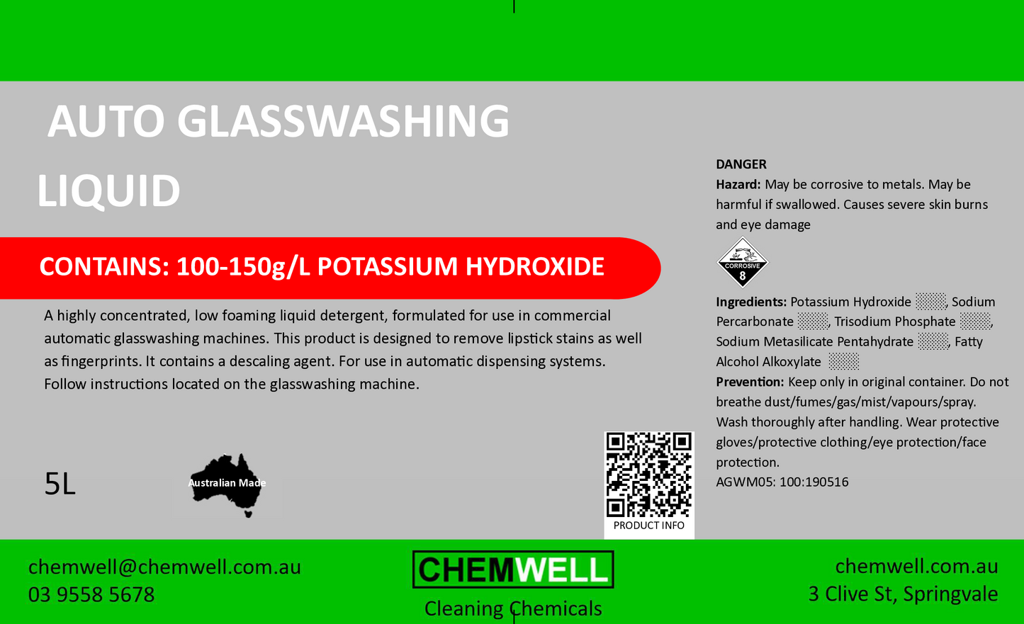 Auto Glasswashing Liquid