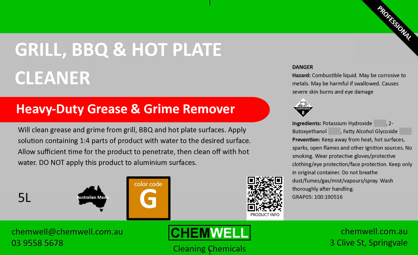 Grill, Bbq & Hot Plate Cleaner