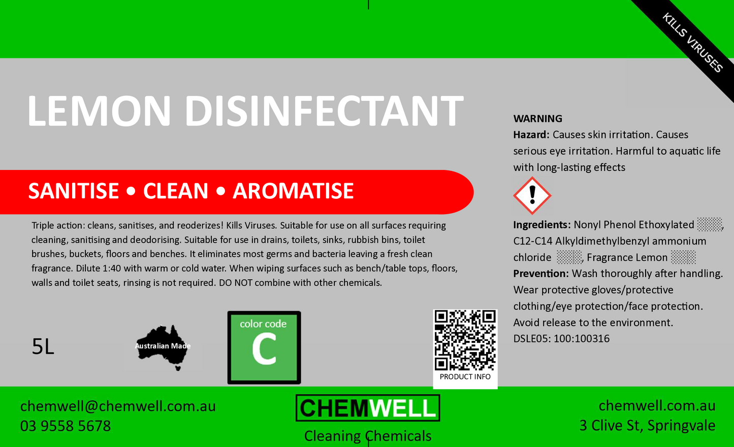 Lemon Disinfectant