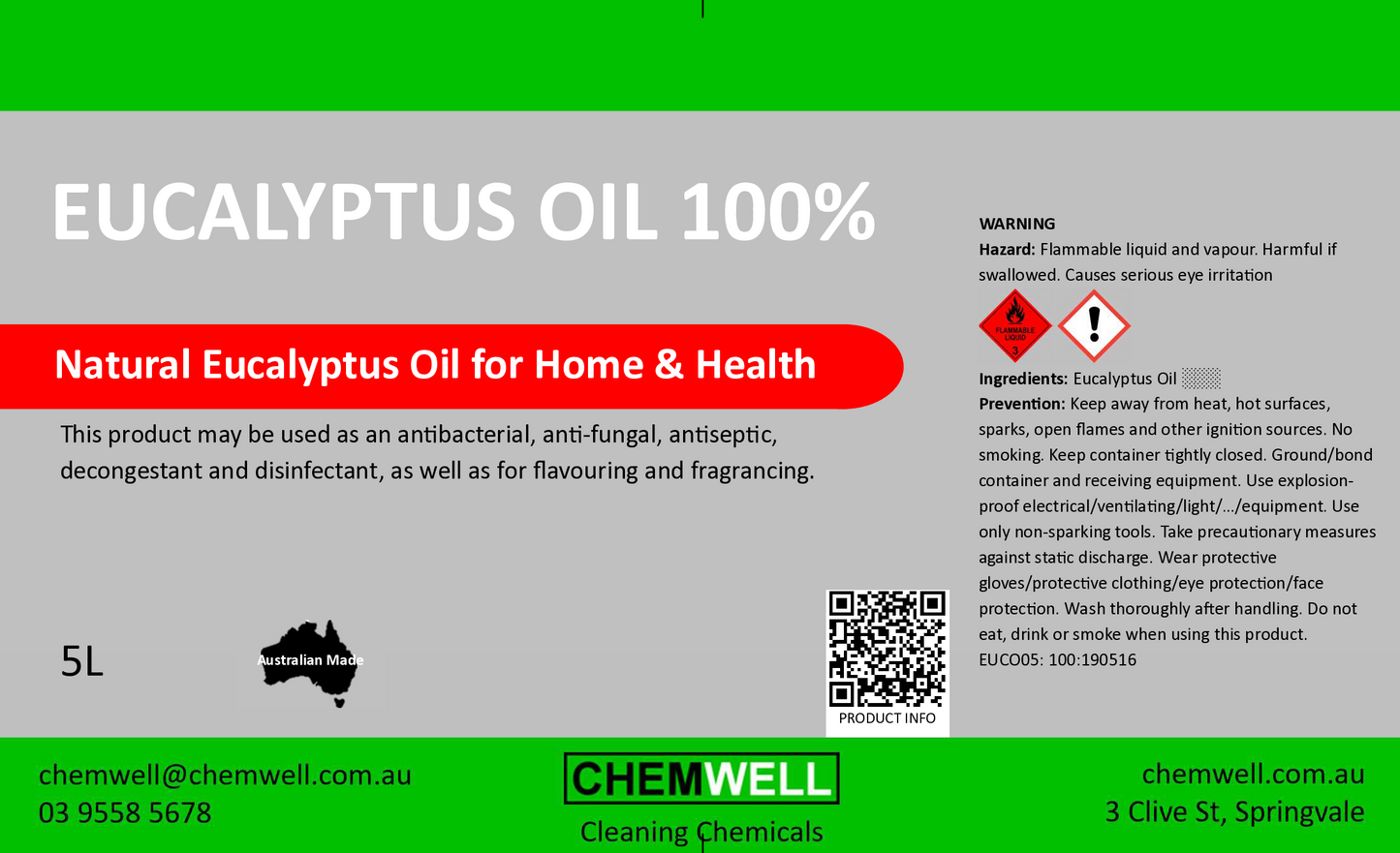 Eucalyptus Oil 100%