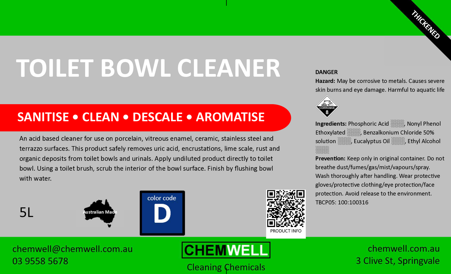 Toilet Bowl Cleaner 12%