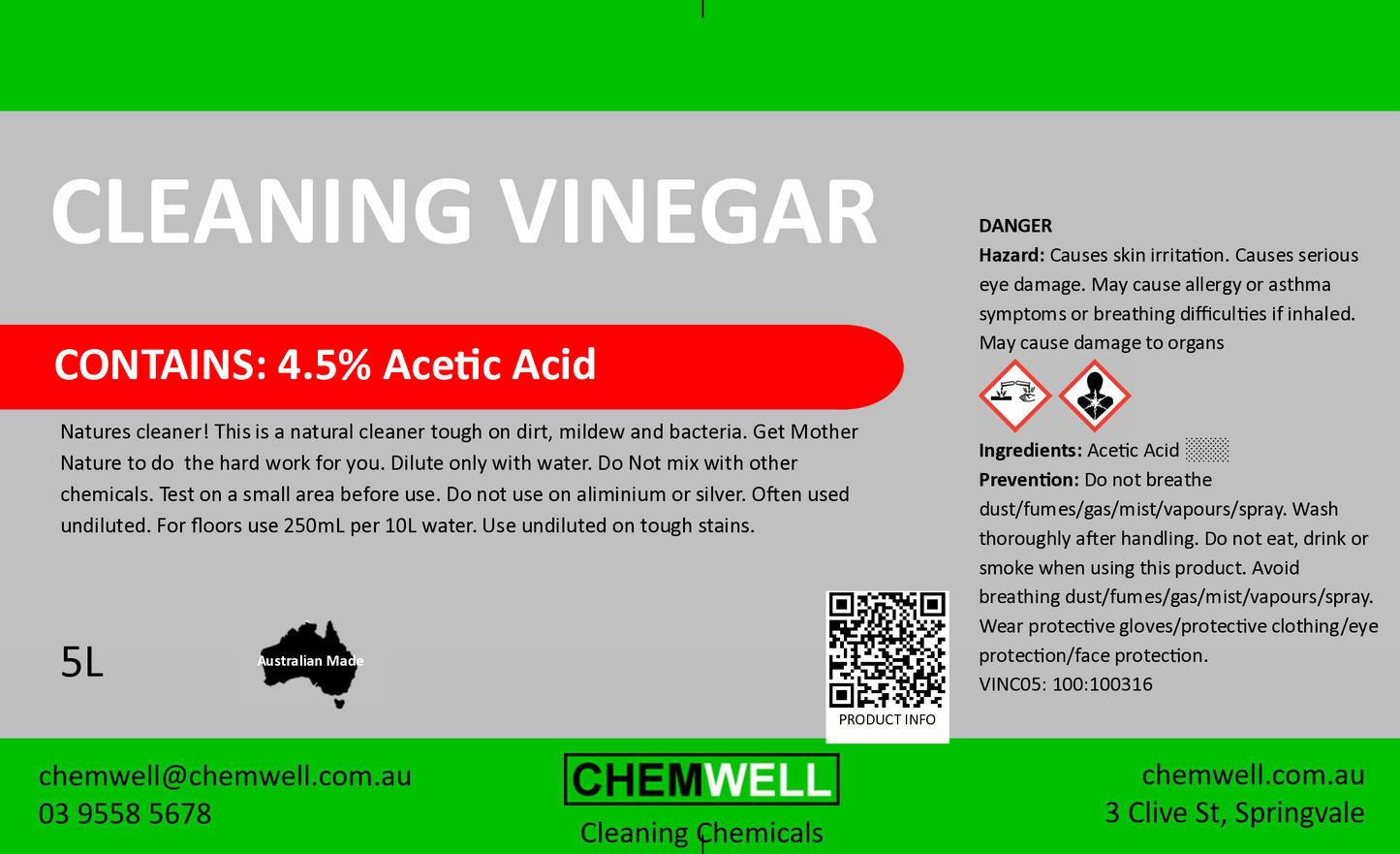 Cleaning Vinegar