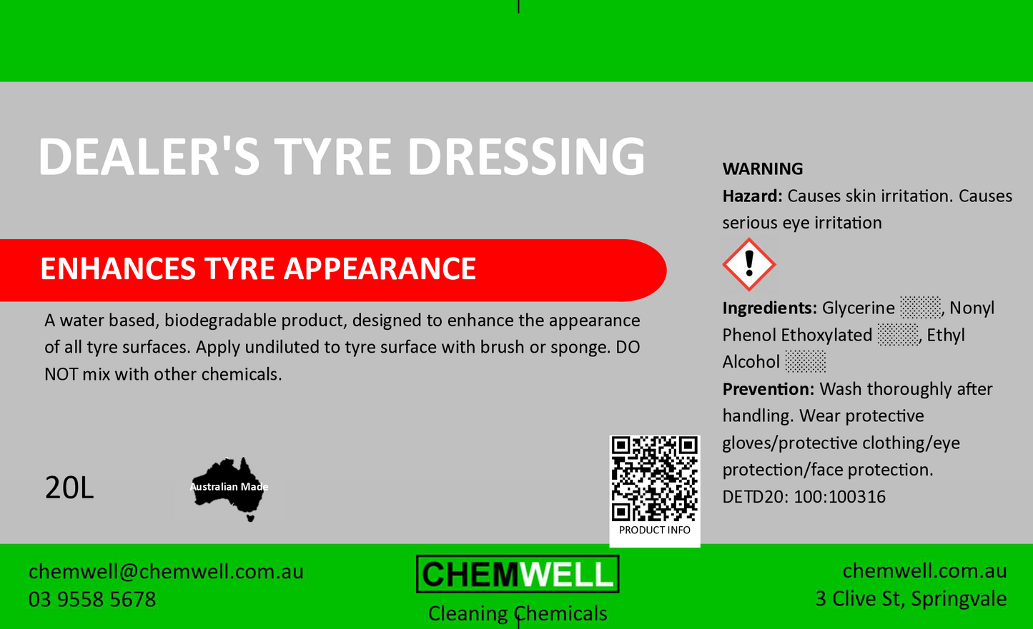 Dealer's Tyre Dressing