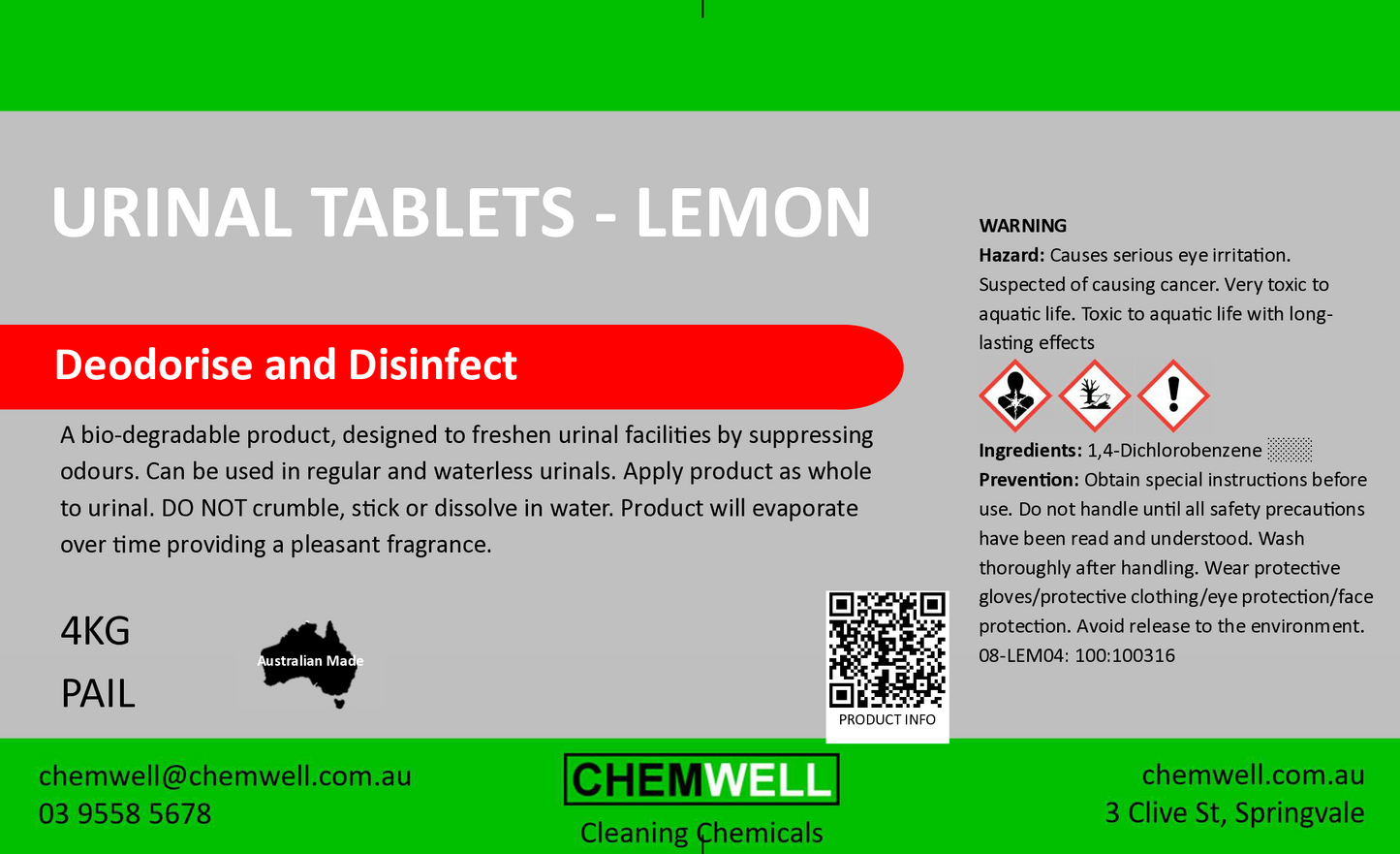 Urinal Tablets - Lemon