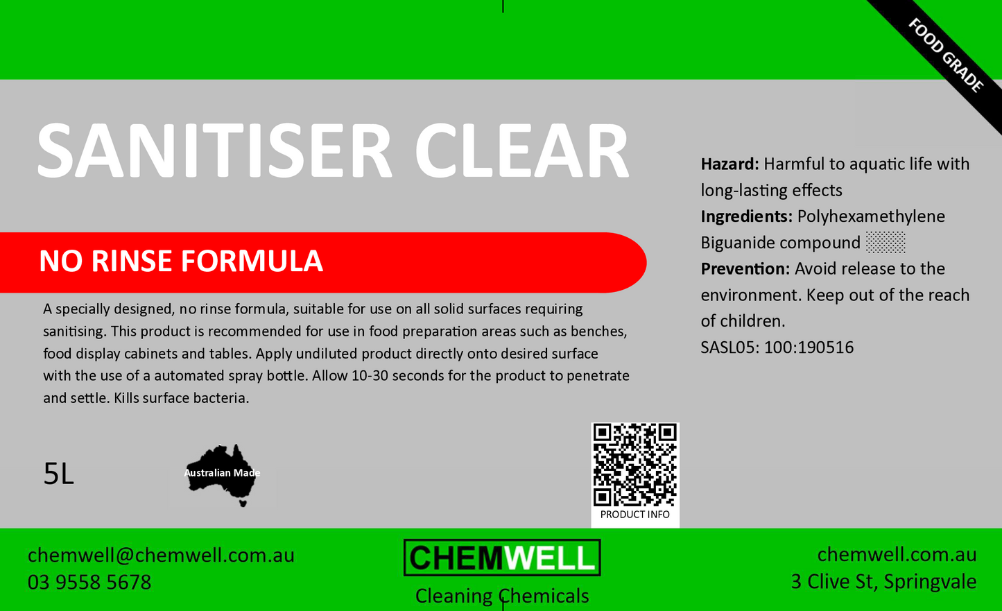 Sanitiser Clear