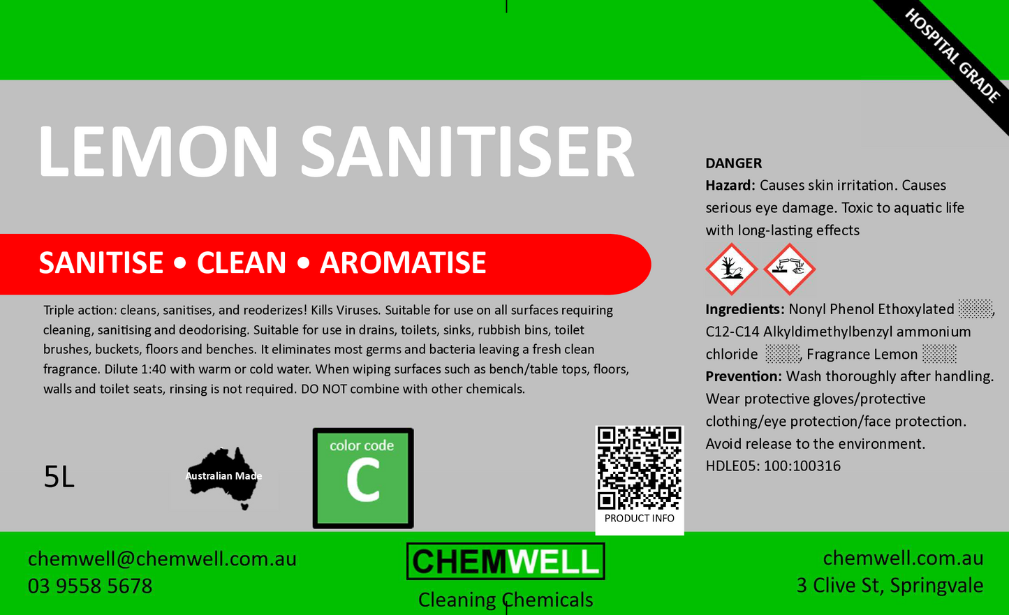 Lemon Sanitiser Hospital