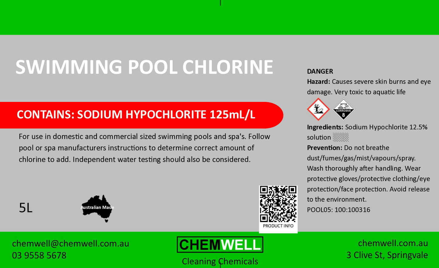 Swimming Pool Chlorine