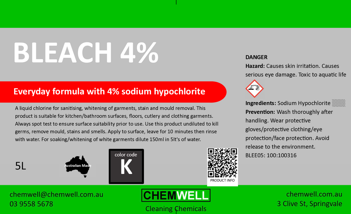 Bleach 4%