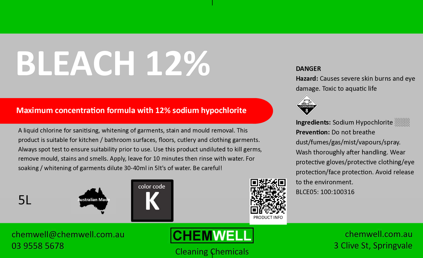 Bleach 12%