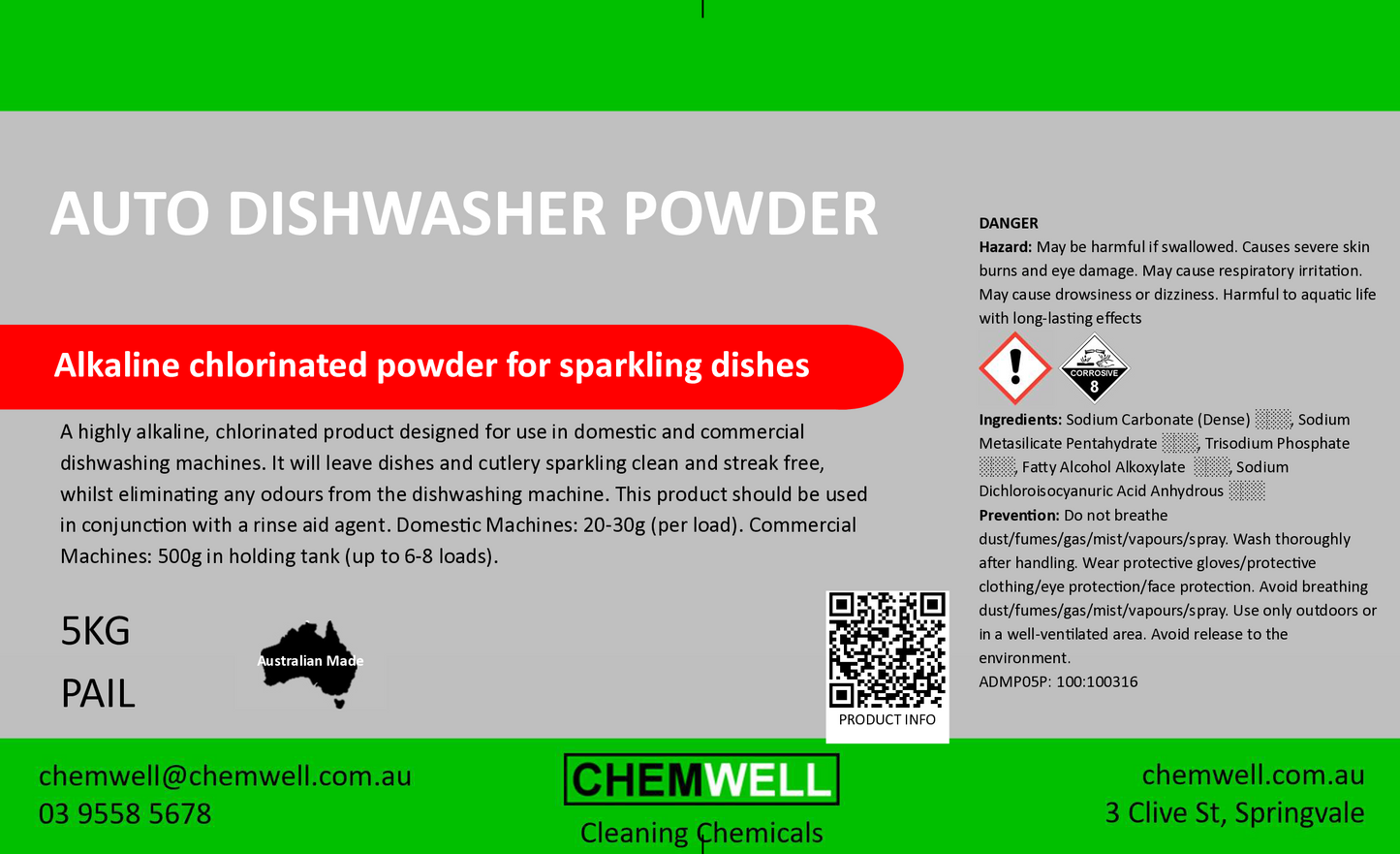 Auto Dishwasher Powder