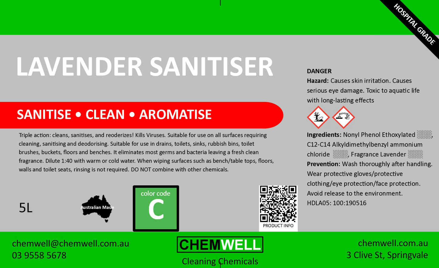 Lavender Sanitiser Hospital