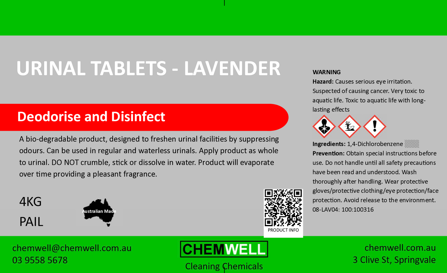 Urinal Tablets - Lavender