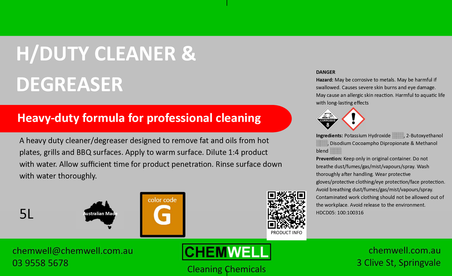 H/Duty Cleaner & Degreaser