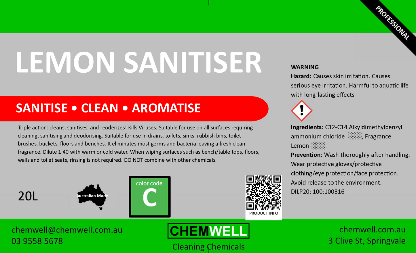 Lemon Sanitiser Professional
