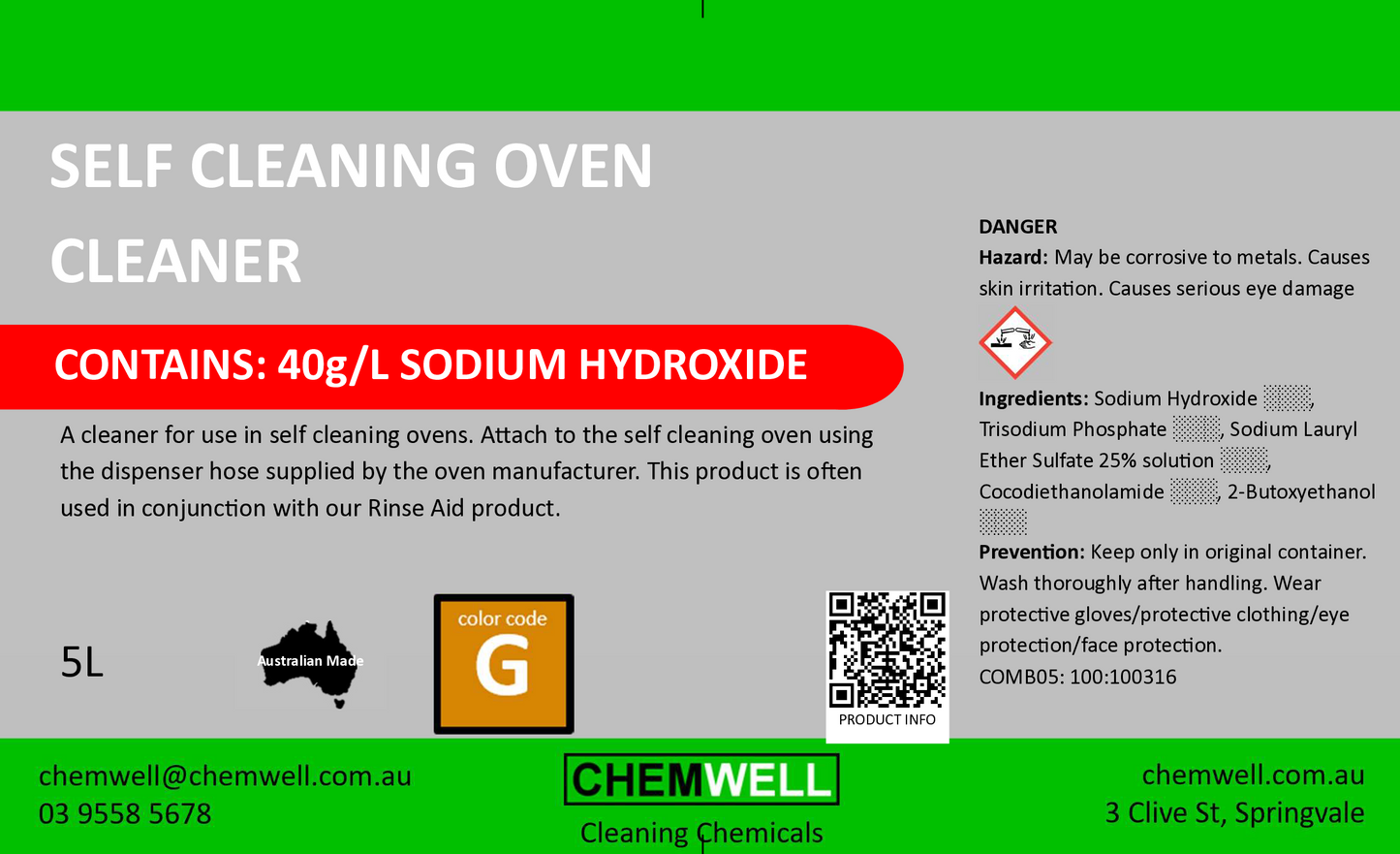 Self Cleaning Oven Cleaner