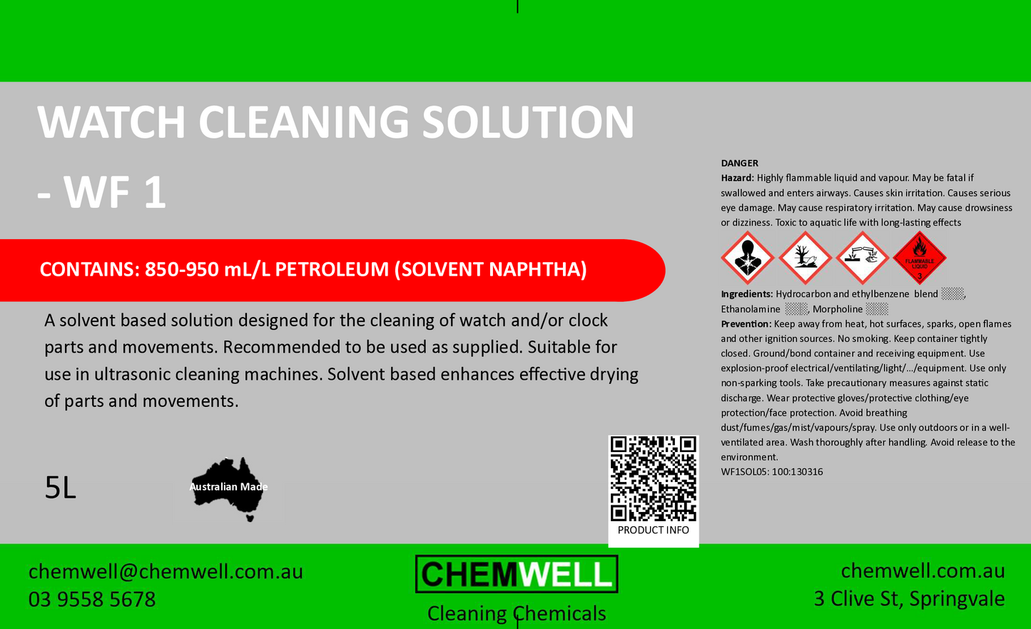Watch Cleaning Solution - WF 1