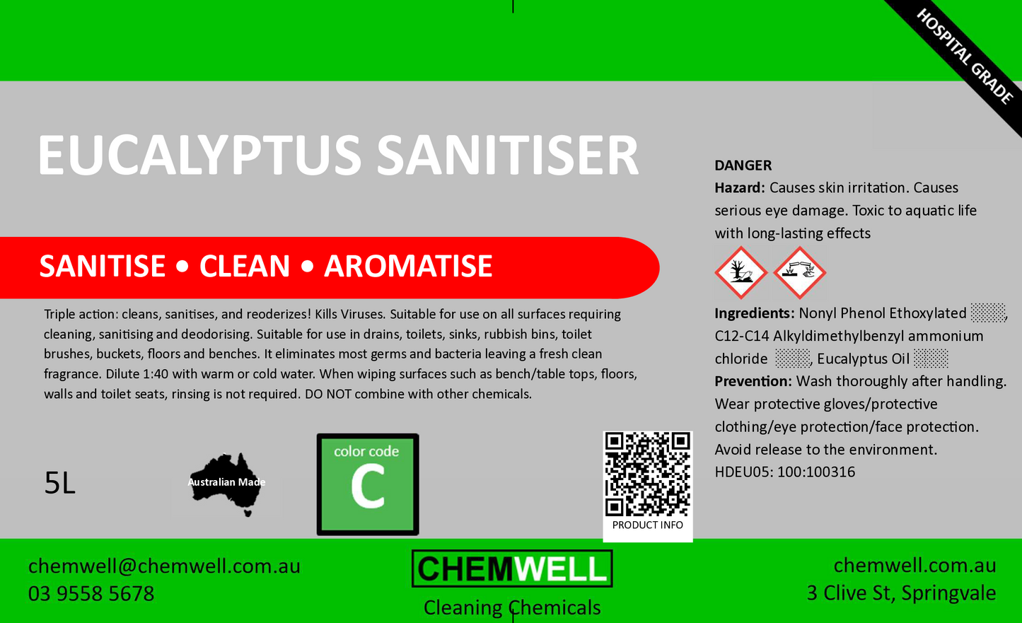 Eucalyptus Sanitiser Hospital