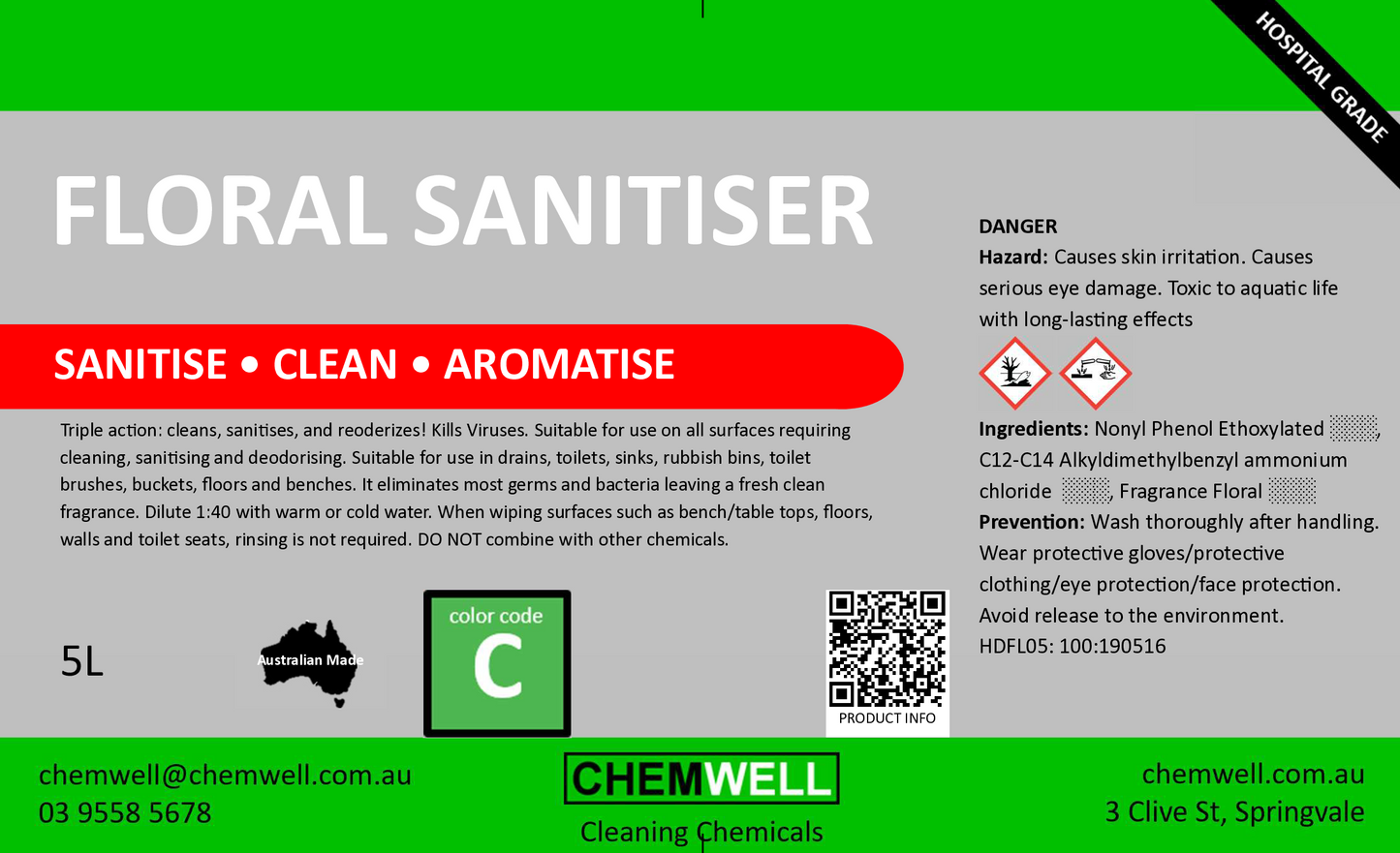 Floral Sanitiser Hospital
