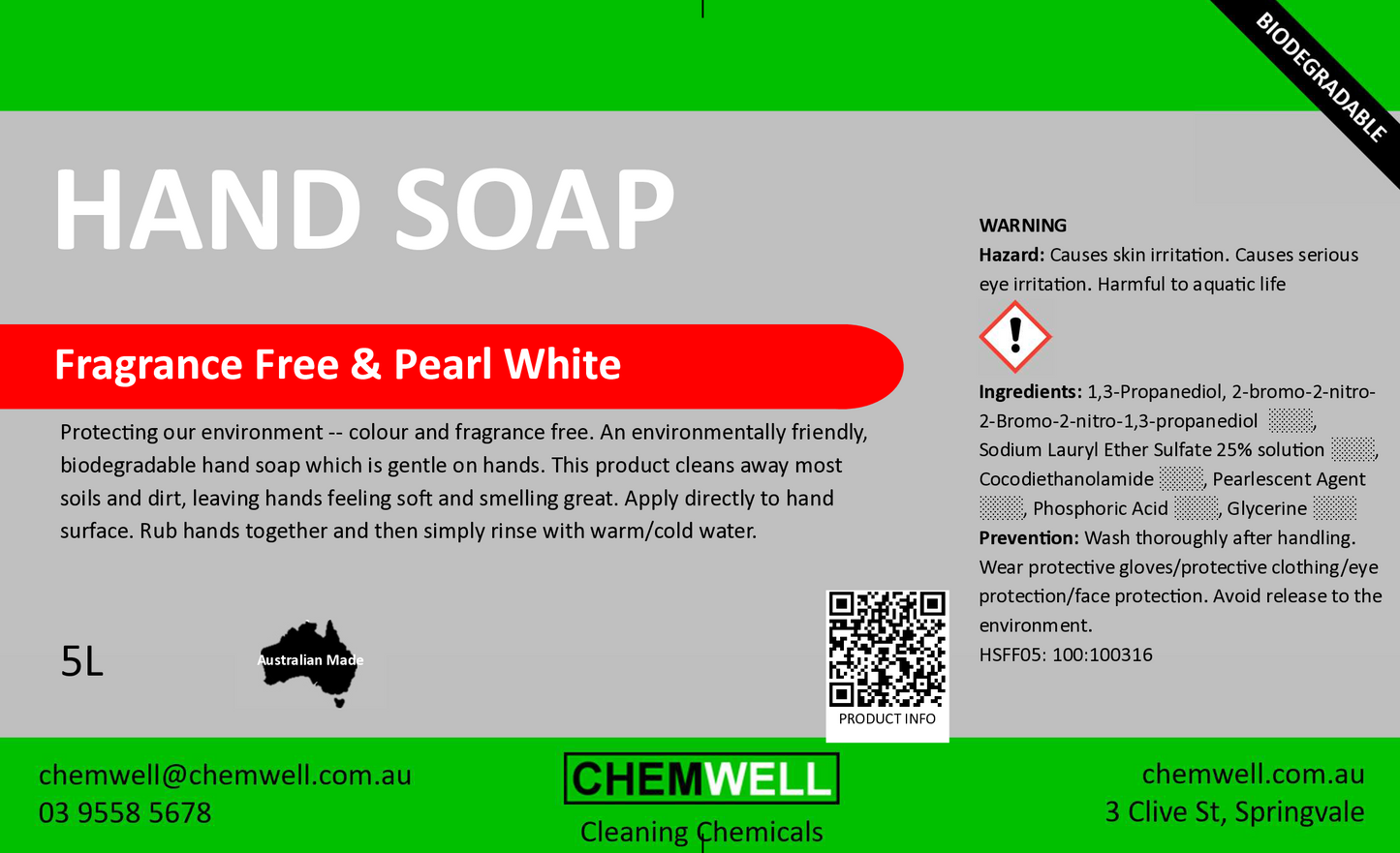 Hand Soap Fragrance Free
